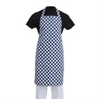 Tablier bavette Whites carreaux bleus et blancs
