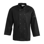 Veste de cuisine mixte Whites Vegas manches longues noire