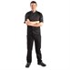 Veste de cuisine mixte Whites Vegas manches courtes noire