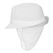 Chapeau Trilby blanc avec résille 