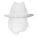 Chapeau Trilby blanc avec résille 