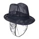 Chapeau Trilby bleu marine avec résille