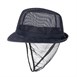 Chapeau Trilby bleu marine avec résille