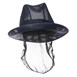 Chapeau Trilby bleu marine avec résille