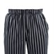 Pantalon de cuisine mixte Baggy Chef Works rayé noir et blanc