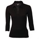 T-shirt à col en V pour femme Chef Works Noir