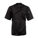 Veste de cuisine mixte Cool Vent Chef Works Montreal à manches courtes noire 