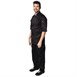 Veste de cuisine mixte Cool Vent Chef Works Montreal à manches courtes noire 