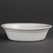 Plat à tourte ovale blanc Olympia (Lot de 6)