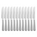 Couteau à dessert Olympia Bead manche solide (Lot de 12)