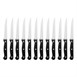 Couteaux à viande Olympia manche noir (Lot de 12)