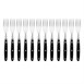 Fourchettes à viande Olympia manche noir (Lot de 12)
