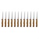 Couteaux à viande Olympia manche en bois (Lot de 12)