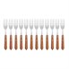 Fourchettes à viande Olympia manche en bois (Lot de 12)