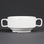 Bol à soupe avec anses blancs Olympia 115mm (Lot de 6)