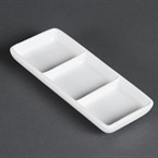 Plat à 3 compartiments blanc Olympia (Lot de 12)