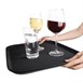 Plateau rectangulaire antidérapant en polypropylène Olympia Kristallon noir 
