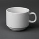 Tasse à thé empilable blanche whiteware Olympia 200ml (Lot de 12)