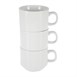 Tasse à thé empilable blanche whiteware Olympia 200ml (Lot de 12)