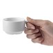 Tasses à espresso empilables Olympia Whiteware 85ml (lot de 12)