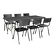 Table pliable au centre Bolero noire 1829mm