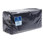 Serviettes cocktail noires 250mm (Lot de 2000)