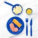 Assiettes en polypropylène Olympia Kristallon bleues 230mm (lot de 12)