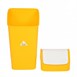 Poubelle polypropylène à couvercle battant SYR jaune 50L