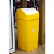 Poubelle polypropylène à couvercle battant SYR jaune 50L