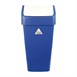 Poubelle polypropylène à couvercle battant SYR bleue 50L