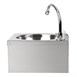 Lave-mains commande au genou inox Basix