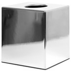 Boîte à mouchoirs cube Bolero chrome brillant