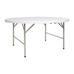 Table ronde pliable au centre Bolero blanche 1530mm
