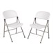 Chaises pliantes Bolero blanches (lot de 2)
