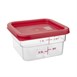 Couvercle carré rouge grand Hygiplas