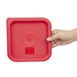 Couvercle carré rouge grand Hygiplas