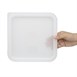 Couvercle carré blanc moyen Hygiplas