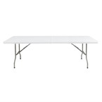 Table pliable au centre Bolero blanche 2430mm