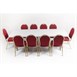 Table pliable au centre Bolero blanche 2430mm