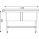 Double évier profond Vogue 1410 x 600mm