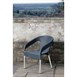 Fauteuils enveloppants bistro en rotin PE anthracite Bolero (lot de 4)