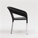 Fauteuils enveloppants bistro en rotin PE anthracite Bolero (lot de 4)