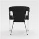 Fauteuils enveloppants bistro en rotin PE anthracite Bolero (lot de 4)