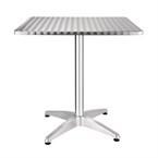 Table bistro carrée Bolero acier inoxydable 700mm