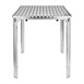Table carrée inox et aluminium Bolero 600mm