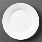 Assiettes à bord large blanches Olympia 165mm (Lot de 12)
