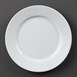 Assiettes à bord large blanches Olympia 202mm (Lot de 12)