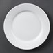 Assiettes à bord large blanches Olympia 250mm (Lot de 12)