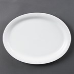 Assiettes ovales blanches Olympia 295mm (lot de 6)