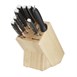 Bloc à couteaux en bois 9 pièces Vogue